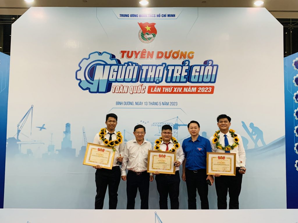 VRG có 3 thanh niên được vinh danh Người thợ trẻ giỏi toàn quốc